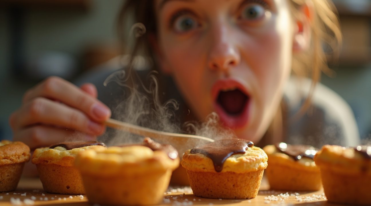 plaats biscuits in muffinvormen en voeg vulling toe magie in een kwartiertje