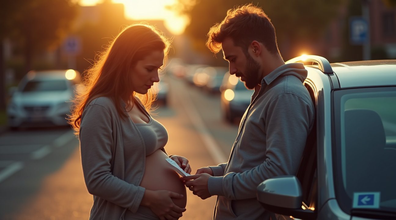 stel krijgt boete omdat ze 12 minuten te lang geparkeerd stonden terwijl vrouw beviel