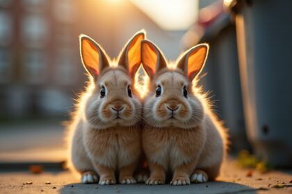 twee konijnen gedumpt bij afvalcontainers in Den Haag