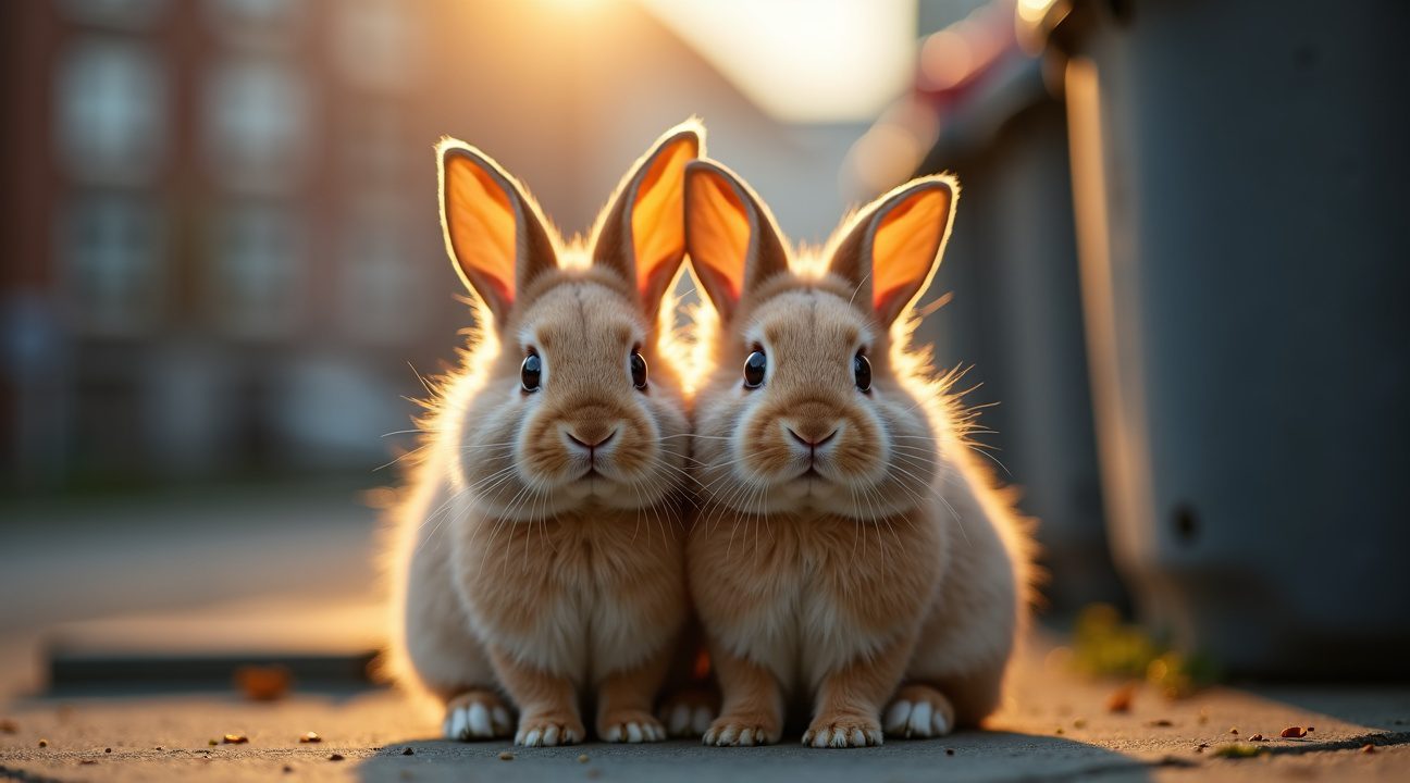 twee konijnen gedumpt bij afvalcontainers in Den Haag
