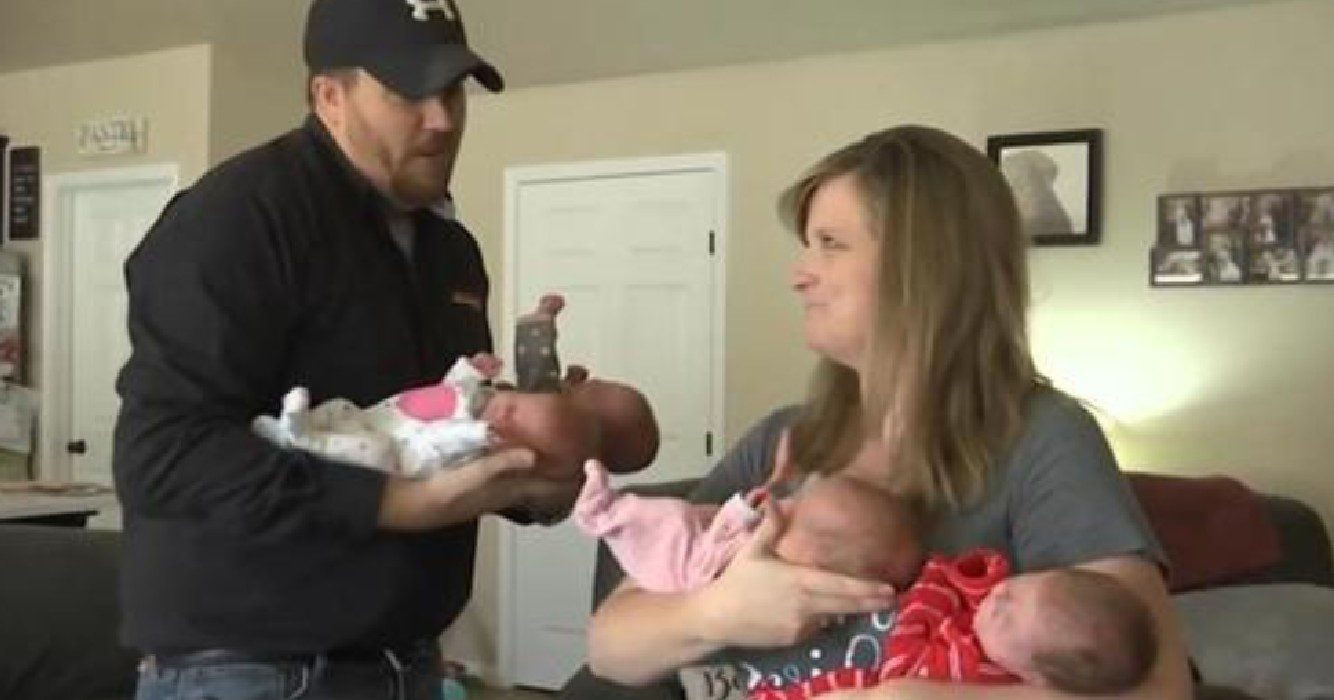 Echtpaar doet laatste poging om dochtertje te krijgen en verwelkomt vijfling