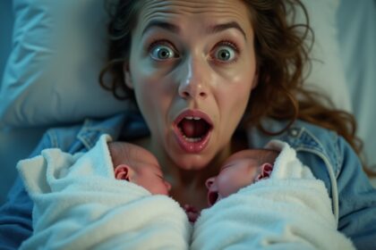 vrouw denkt buikgriep te hebben maar bevalt van premature tweeling