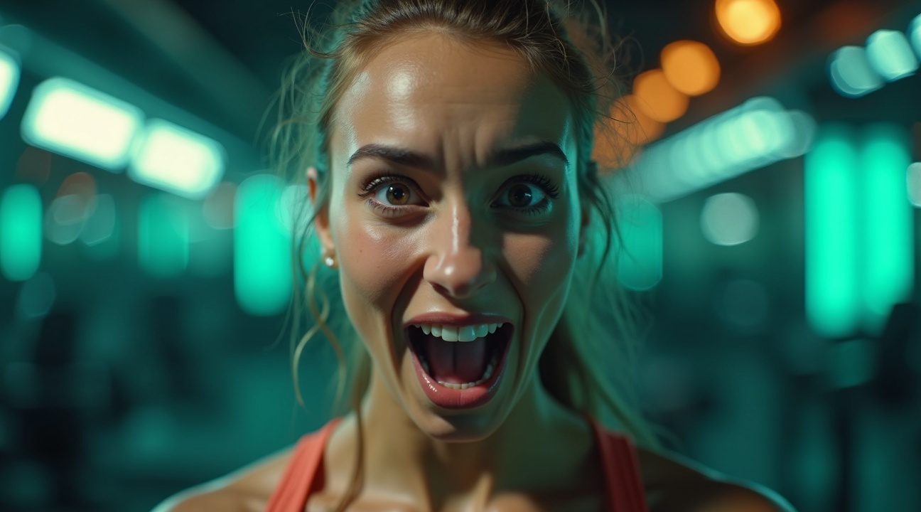 vrouw laat expres stille scheet als man haar in sportschool niet met rust laat