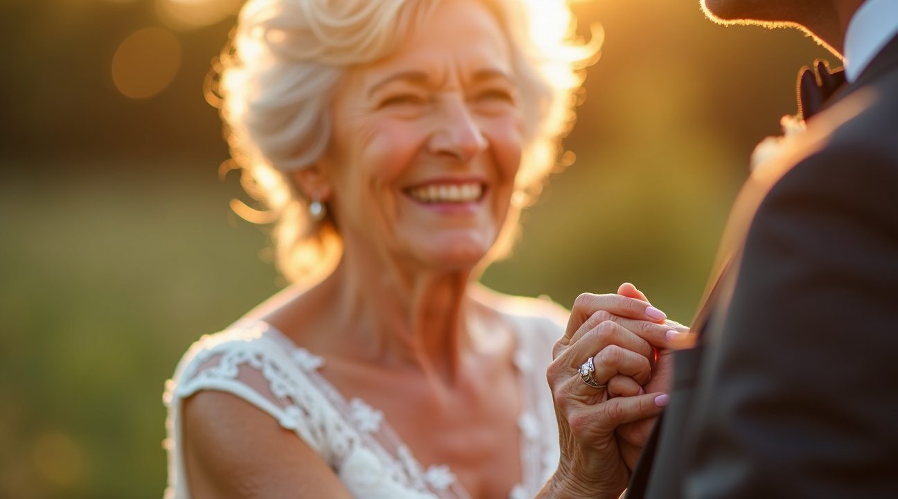 vrouw trouwt eindelijk met ware liefde nadat haar moeder 42 jaar eerder bezwaar maakte tegen hun huwelijk