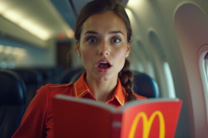 vrouw zegt droombaan op als stewardess omdat ze meer verdient bij mcdonalds