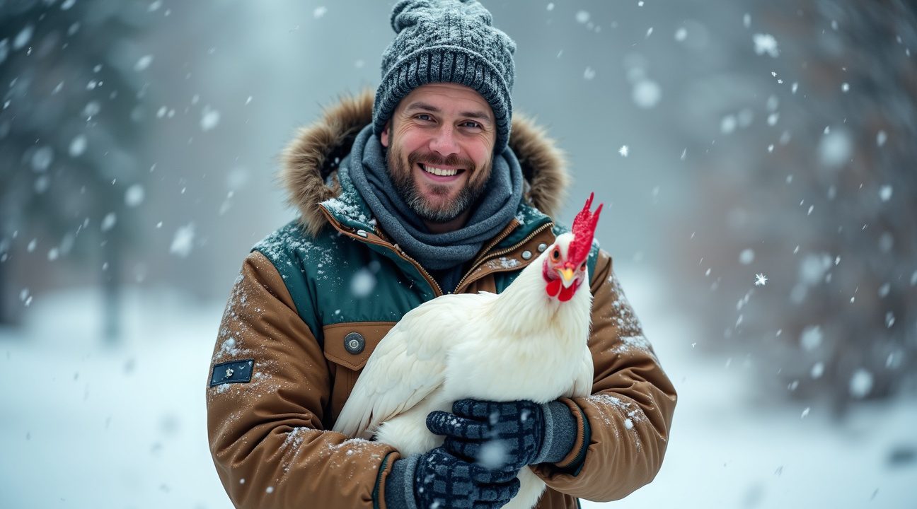 weerman redt kip tijdens sneeuwstorm en nu zijn ze een onafscheidelijk duo
