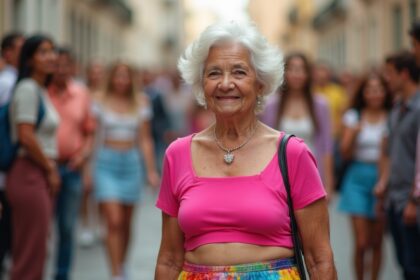 76 jarige vrouw krijgt kritiek omdat ze zich niet gepast kleedt