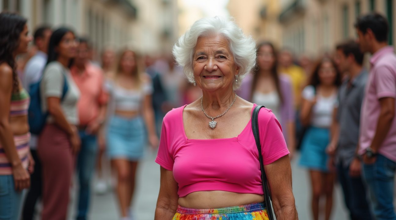 76 jarige vrouw krijgt kritiek omdat ze zich niet gepast kleedt