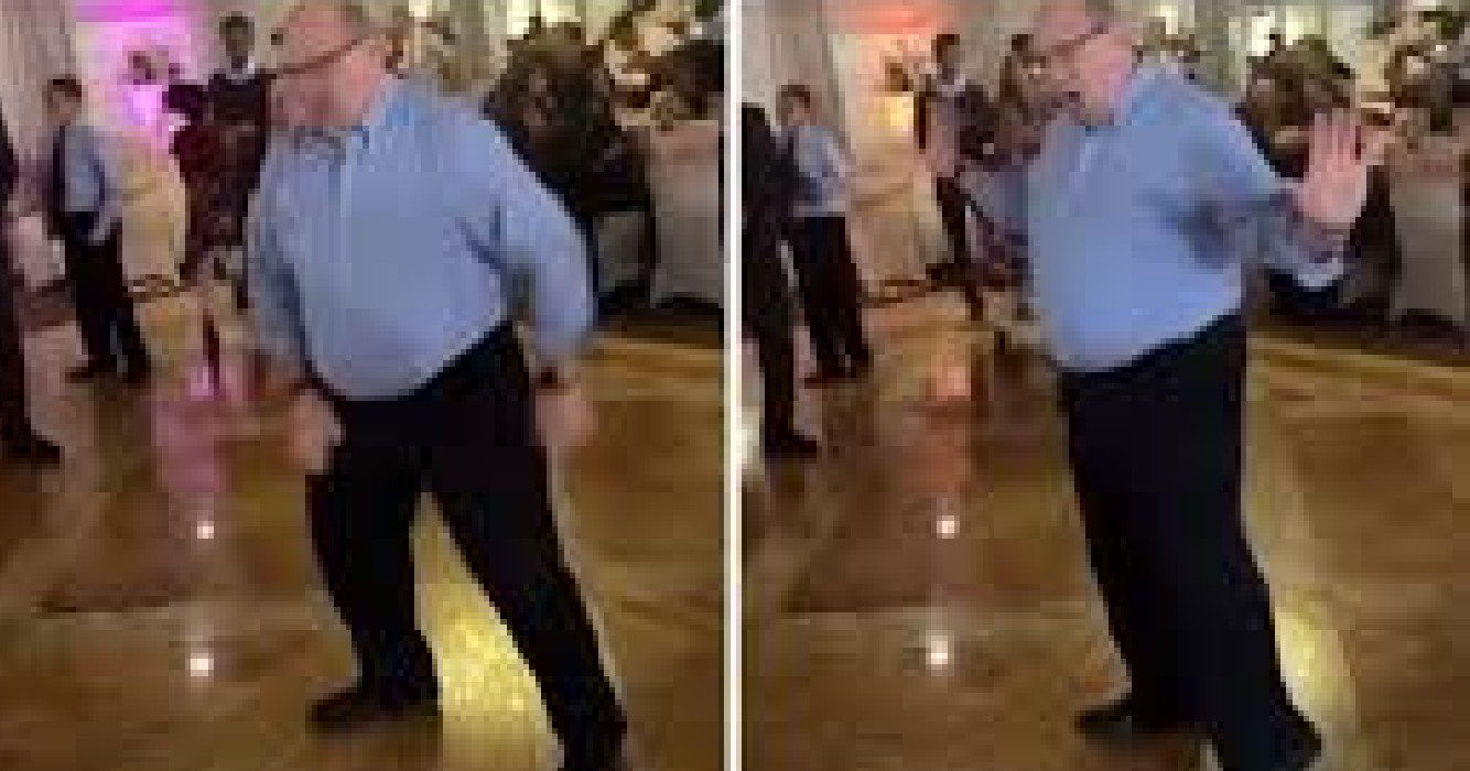 Oudere heer betreedt dansvloer tijdens hit michael jackson en laat iedereen verbluft achter