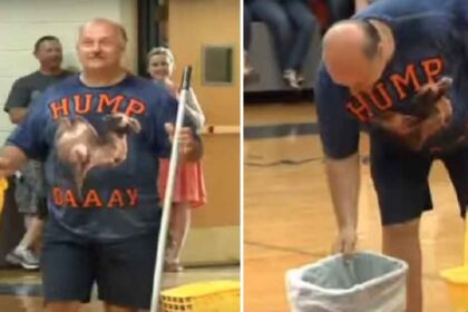 Conciërge wordt gevraagd om gymzaal schoon te maken dan ziet hij iets in prullenbak