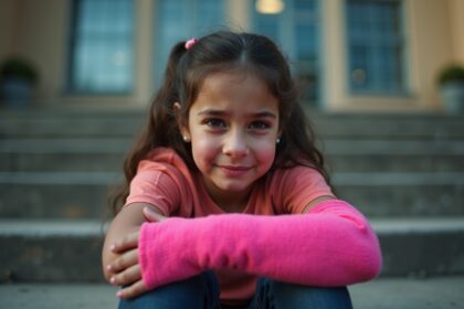 pester breekt arm van meisje school verdedigt dader en vertelt moeder beetje begrip te tonen