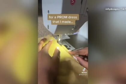 Tiener maakt eigen prachtige jurk voor prom