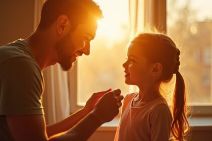 alleenstaande vader wordt vervangende moeder voor zijn geadopteerde dochter