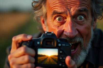 man maakt prachtige landschapsfoto voordat hij onwaarschijnlijk detail op de achtergrond opmerkt