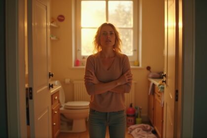 moeder weigert badkamer schoon te maken nadat man tegen hun zonen zegt om staand te plassen