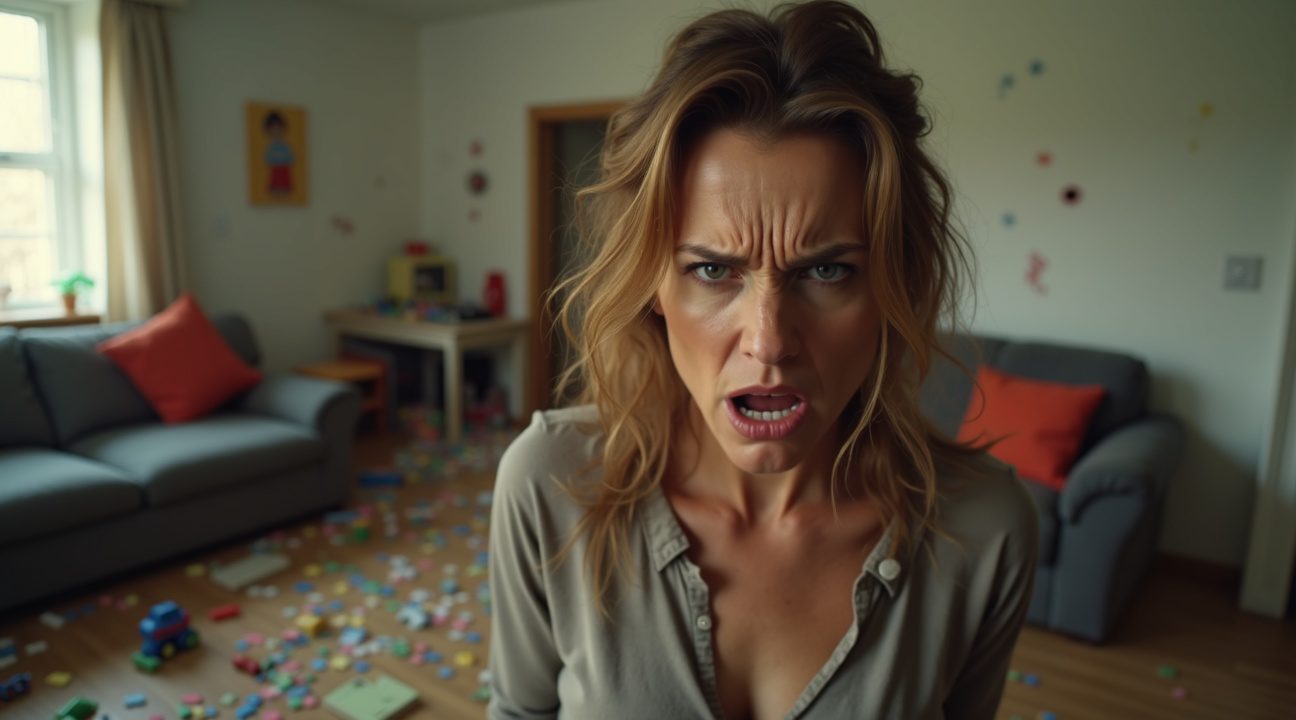 vrouw woedend nadat schoonzus kinderen loost om op te passen en huis vernielen