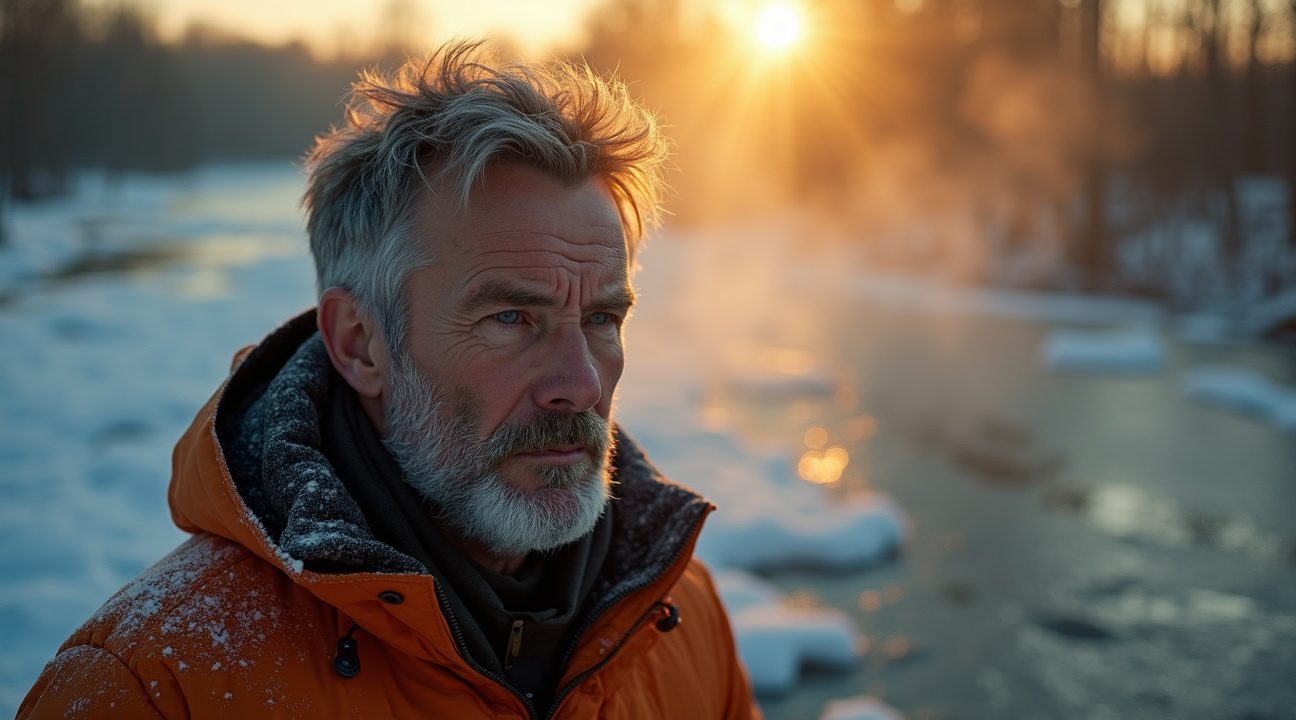 dappere man springt in ijskoude rivier om vrouw te redden die haar leven probeert te beeindigen