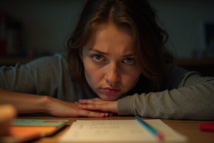 moeder geeft toe huiswerk voor haar kinderen te maken zodat ze niet gestrest raken