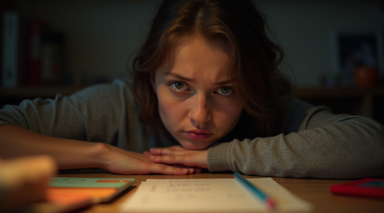 moeder geeft toe huiswerk voor haar kinderen te maken zodat ze niet gestrest raken