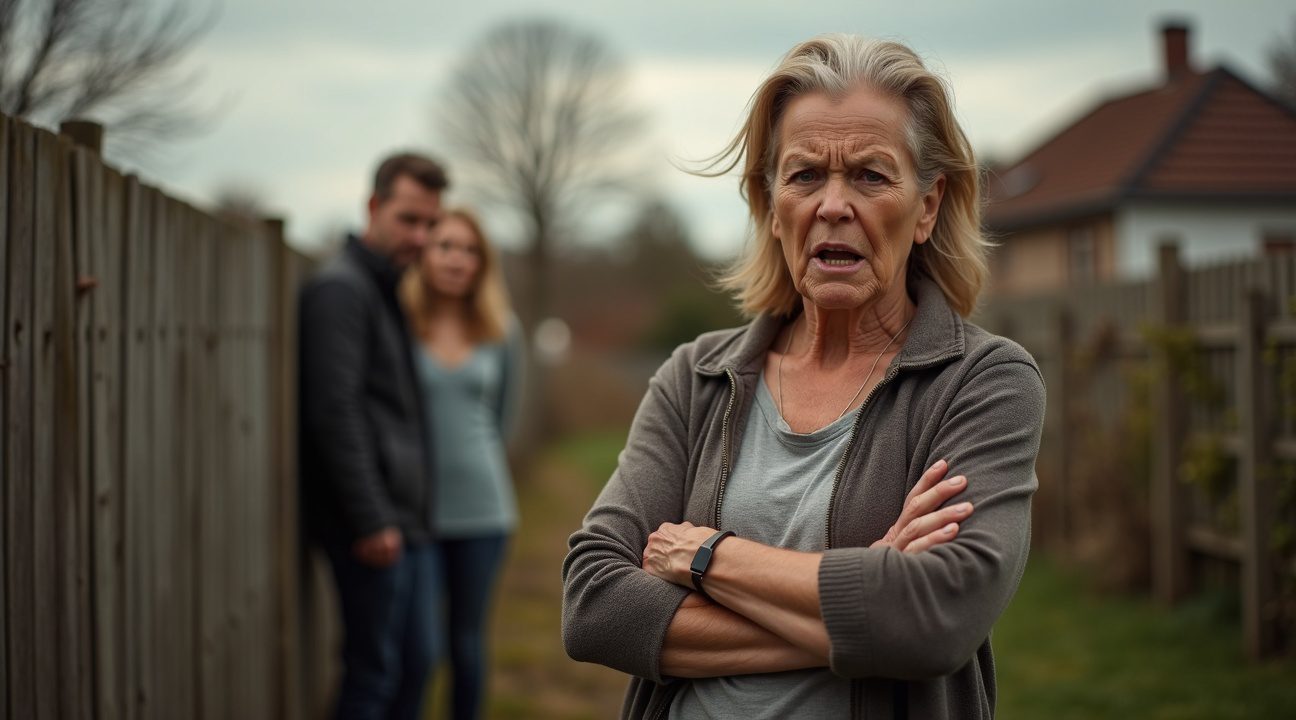 stel neemt wraak nadat buurvrouw gevaarlijke schutting op hun terrein heeft geplaatst